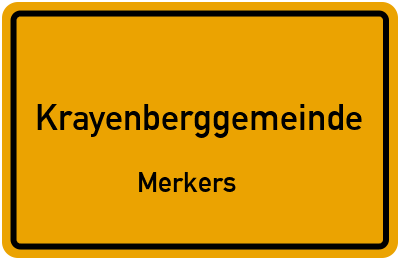 Ortsschild Krayenberggemeinde Merkers