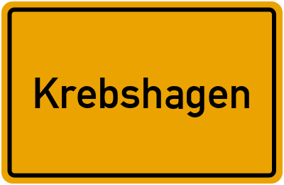 Ortsschild von Krebshagen in Niedersachsen