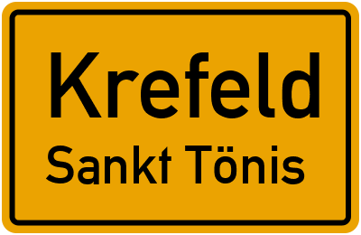 Straßenverzeichnis Krefeld Sankt Tönis
