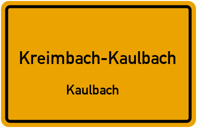 Straßenverzeichnis Kreimbach-Kaulbach Kaulbach