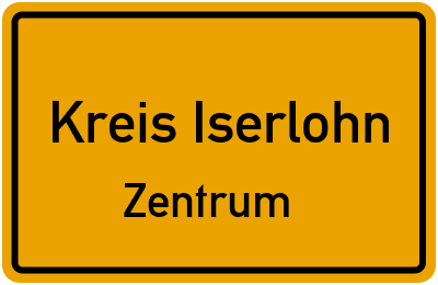 Straßenverzeichnis Kreis Iserlohn Zentrum