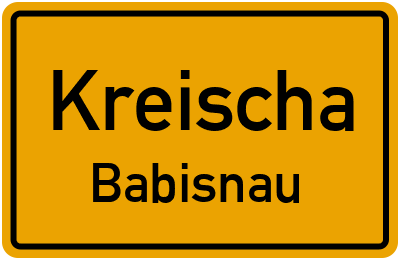 Ortsschild Kreischa Babisnau