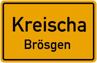 Ortsschild Kreischa Brösgen