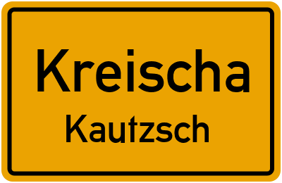 Ortsschild Kreischa Kautzsch