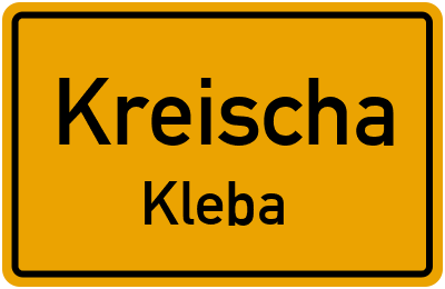 Ortsschild Kreischa Kleba