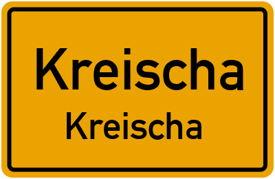 Ortsschild Kreischa Kreischa