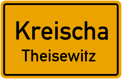 Ortsschild Kreischa Theisewitz