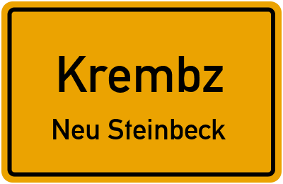 Straßenverzeichnis Krembz Neu Steinbeck
