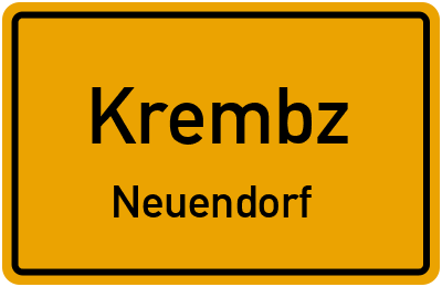 Straßenverzeichnis Krembz Neuendorf