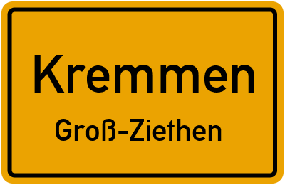 Straßenverzeichnis Kremmen Groß-Ziethen