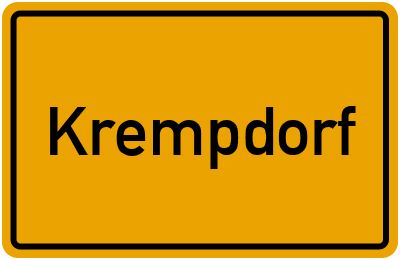Ortsschild von Gemeinde Krempdorf in Schleswig-Holstein