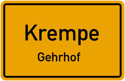 Straßenverzeichnis Krempe Gehrhof