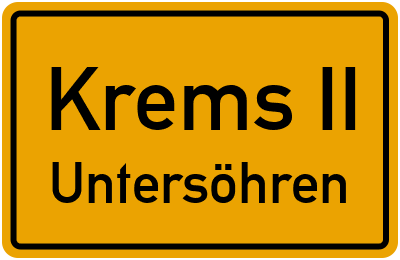 Straßenverzeichnis Krems II Untersöhren