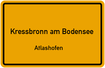 Straßenverzeichnis Kressbronn am Bodensee Atlashofen