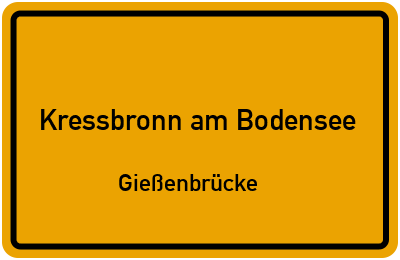 Straßenverzeichnis Kressbronn am Bodensee Gießenbrücke