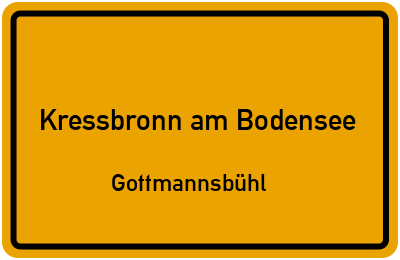 Straßenverzeichnis Kressbronn am Bodensee Gottmannsbühl