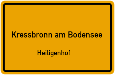 Straßenverzeichnis Kressbronn am Bodensee Heiligenhof