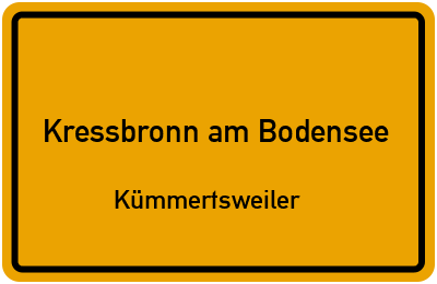 Straßenverzeichnis Kressbronn am Bodensee Kümmertsweiler