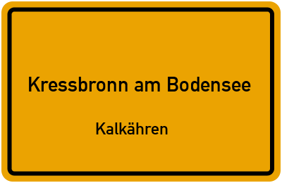 Straßenverzeichnis Kressbronn am Bodensee Kalkähren