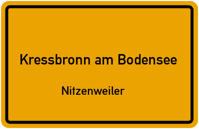 Straßenverzeichnis Kressbronn am Bodensee Nitzenweiler