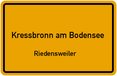 Straßenverzeichnis Kressbronn am Bodensee Riedensweiler