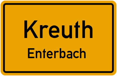 Ortsschild Kreuth Enterbach