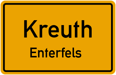 Ortsschild Kreuth Enterfels