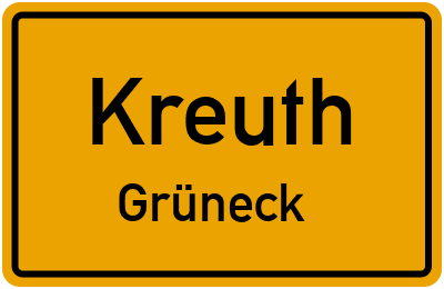 Ortsschild Kreuth Grüneck