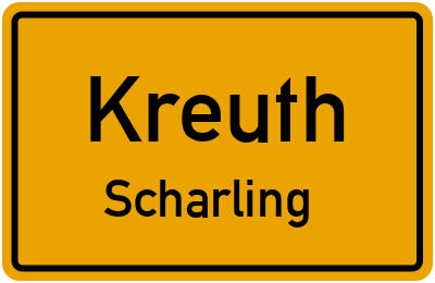 Ortsschild Kreuth Scharling