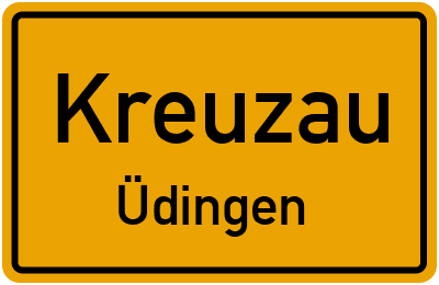 Ortsschild Kreuzau Üdingen