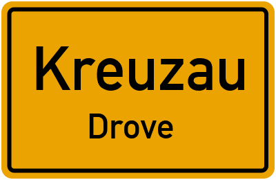 Ortsschild Kreuzau Drove