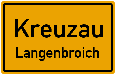 Ortsschild Kreuzau Langenbroich