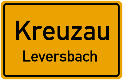 Ortsschild Kreuzau Leversbach