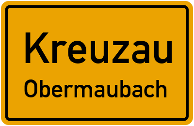 Ortsschild Kreuzau Obermaubach