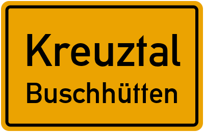 Ortsschild Kreuztal Buschhütten