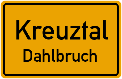 Straßenverzeichnis Kreuztal Dahlbruch
