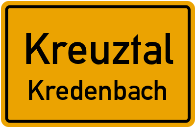 Ortsschild Kreuztal Kredenbach