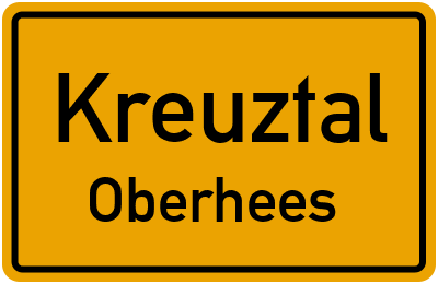 Ortsschild Kreuztal Oberhees