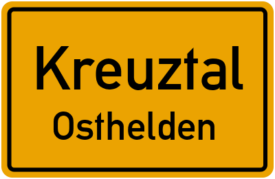 Ortsschild Kreuztal Osthelden