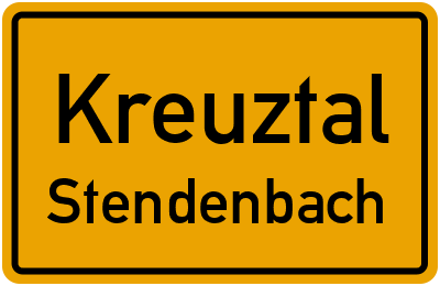 Ortsschild Kreuztal Stendenbach