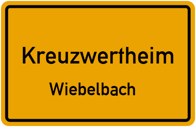 Ortsschild Kreuzwertheim Wiebelbach