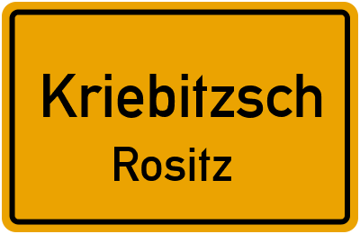 Straßenverzeichnis Kriebitzsch Rositz