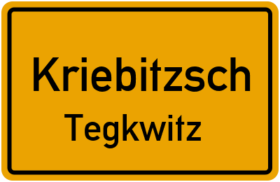 Straßenverzeichnis Kriebitzsch Tegkwitz