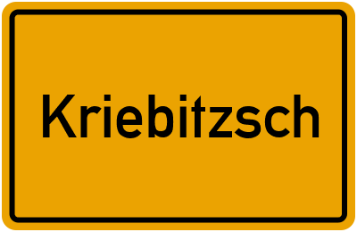 Ortsschild von Gemeinde Kriebitzsch in Thüringen