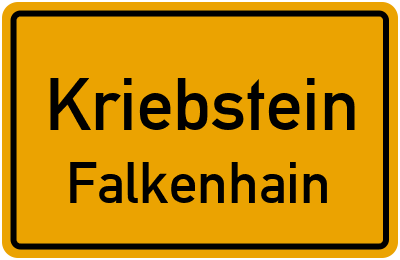 Straßenverzeichnis Kriebstein Falkenhain