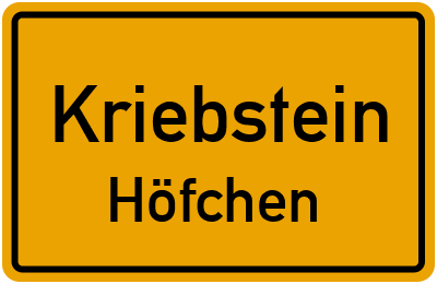 Straßenverzeichnis Kriebstein Höfchen