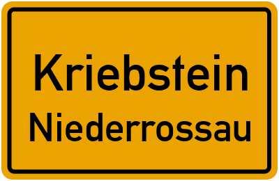 Straßenverzeichnis Kriebstein Niederrossau