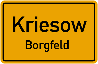 Straßenverzeichnis Kriesow Borgfeld