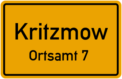 Straßenverzeichnis Kritzmow Ortsamt 7