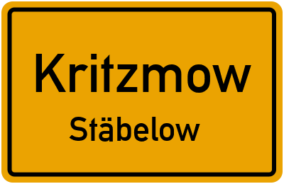 Straßenverzeichnis Kritzmow Stäbelow